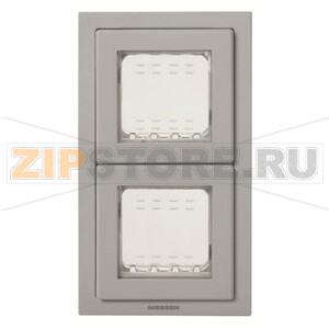 Рамка монтажная, двухпостовая, двухмодульная, IP55, серая ABB 2CLA327200N1701 