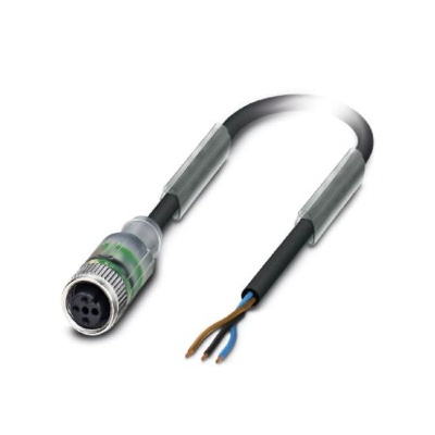 Кабель для датчика / исполнительного элемента Phoenix Contact SAC-3P- 5,0-PVC/M12FS-2L 3-полюсн., ПВХ, черный RAL 9005, свободный конец, к Гнездо прямое M12, А-кодирование, с помощью 2 светодиодных индикатора, Длина кабеля: 5 м.Минимальный заказ: 25 шт.Упаковка: 5 шт.