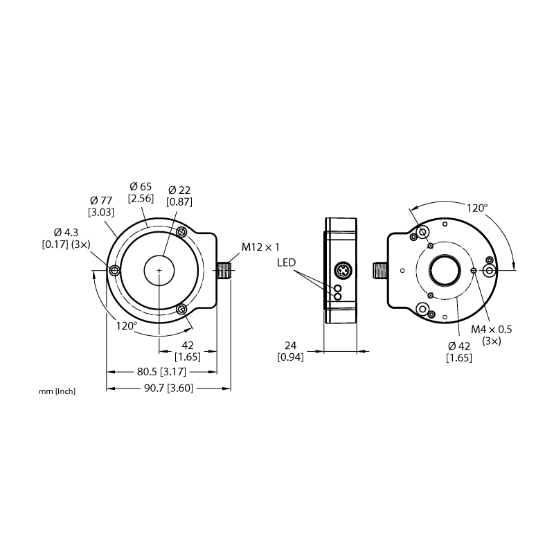 Энкодер бесконтактный Turck RI360P0-QR24M0-1200X2-H1181 