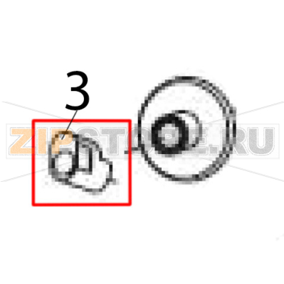 Platen roller bearing Zebra S600 Platen roller bearing Zebra S600Запчасть на деталировке под номером: 3