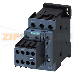 CONTACTOR, 3 ПОЛ., AC-3, 7.5KW/400V, 2NO+2NC,AC 220V 50HZ,240 V 60HZ SZ S0 SCREW TERMINAL REMOVABLE AUX. SWITCH Siemens 3RT2025-1AP64 