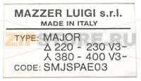 ЭТИКЕТКА ДВИГАТЕЛЯ SJ 220/380В 50Гц