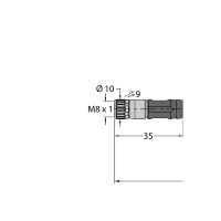 Кабель Ethernet Turck PKGS4M-RJ45S-4414-3.5M