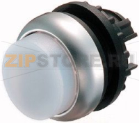 Головка кнопки с подсветкой, выступающие, без фиксации, белая Eaton M22-DLH-W