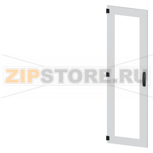 SIVACON, door, left, inspection window, IP55, H: 1800 mm, W: 500 mm, RAL 7035, Protection class 1 Siemens 8MF1850-2UT15-0BE2 