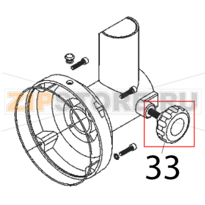 Pomello ferma bocca Sirman TC 12 E Pomello ferma bocca Sirman TC 12 EЗапчасть на деталировке под номером: 33