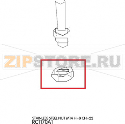 Stainless steel nut M14 H=8 CH=22 Unox XVC 505 Stainless steel nut M14 H=8 CH=22 Unox XVC 505Запчасть на деталировке под номером: 50Название запчасти на английском языке: Stainless steel nut M14 H=8 CH=22 Unox XVC 505