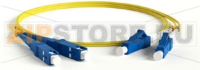 Hyperline FC-D2-9-FC/UR-SC/UR-H-2M-LSZH-YL Патч-корд волоконно-оптический (шнур) SM 9/125 (OS2), SC/UPC-FC/UPC, 2.0 мм, duplex, LSZH, 2 м 