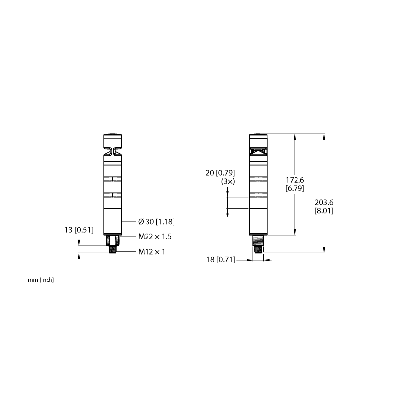 Колонна сигнальная Turck TL30BGYRXXAXQD 