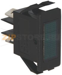 Voyant rectangulaire clipsable vert fluo 