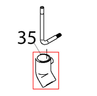 Manicotto gomma ins. 90 °C, curva 45 °C Teikos TS601