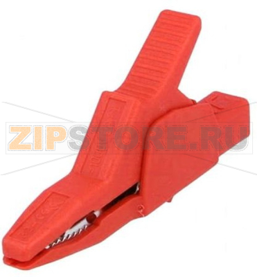 Зажим 30 мм, 34 A, 300 В, тип: крокодил, красный Hirschmann AK 2 B 2540 RT 