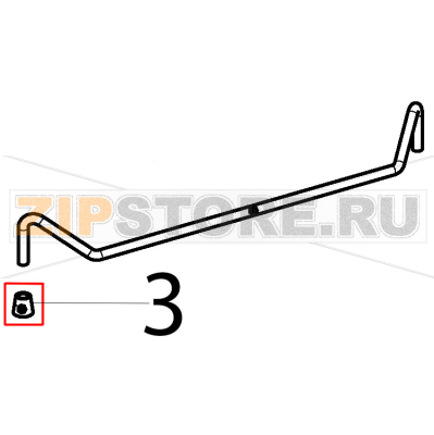 Boccola supporto cesto Tecnoinox FR48FE7 Boccola supporto cesto Tecnoinox FR48FE7Запчасть на деталировке под номером: 3