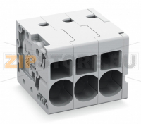 Клемма на печатную плату; 3; Шаг контактов 7,5 мм; 8-пол.; Push-in CAGE CLAMP®; 6,00 mm; серые Wago 2626-1108/020-000