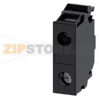 Опорная клемма, цвет: черный, винтовой зажим, для монтажа на полу Siemens 3SU1400-2DA10-1AA0