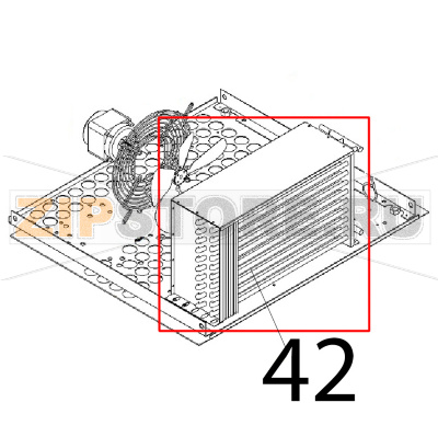 Conden. and baffle Angelo Po IA51 Conden. and baffle Angelo Po IA51Запчасть на деталировке под номером: 42