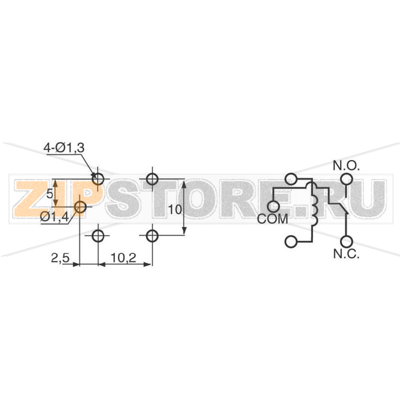 Реле автомобильное 12 В/DC, 25 А, 1 шт Fujitsu FBR51ND12-W1 