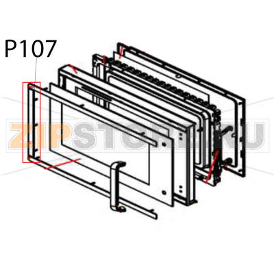 Left door flake Hurakan HKN-WP900M Left door flake Hurakan HKN-WP900MЗапчасть на деталировке под номером: P107