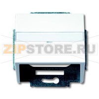 Накладка с суппортом для коммуникационных разъёмов и цоколей, альпийский белый ABB 1327.20