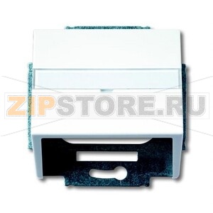 Накладка с суппортом для коммуникационных разъёмов и цоколей, альпийский белый ABB 1327.20 