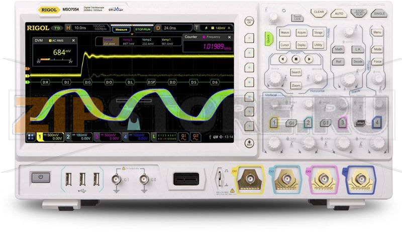 Осциллограф цифровой 100 МГц, 10 Гвыб/с, 500 MP Rigol MSO7014 