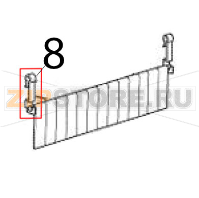 Curtain bracket (left) Scotsman B 31 Curtain bracket (left) Scotsman B 31Запчасть на деталировке под номером: 8