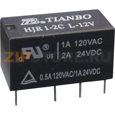 Реле электромагнитное 5 В/DC, 2 А, 1 шт Tianbo HJR1-2C-L-05VDC 