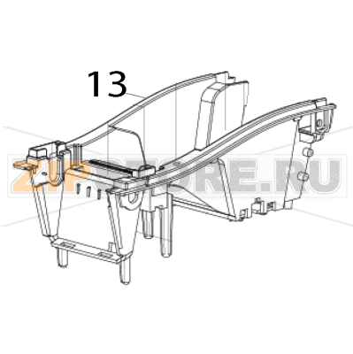 Lower inner cover / Blue TSC TDP-225 Lower inner cover / Blue TSC TDP-225Запчасть на деталировке под номером: 13