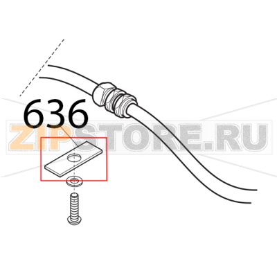Piastrina alluminio fermacavo Sirman Canova 300 Piastrina alluminio fermacavo Sirman Canova 300Запчасть на деталировке под номером: 636