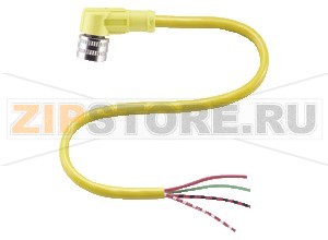 Кабель датчика-исполнительного устройства Cable connector V124-W-YE2M-PVC Pepperl+Fuchs Описание оборудованияConnecting cable, 1/2" - 20 UNF, 4-pin, PVC cable