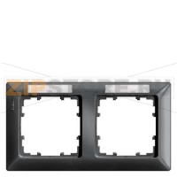 DELTA LINE ЧЕРНЫЙ МЕТАЛЛИК РАМКА 2-МЕСТНАЯ 151X80MM ГОРИЗОНТАЛЬНАЯ С ПОЛЕМ ДЛЯ НАДПИСИ Siemens 5TG2552-7