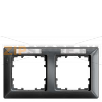 DELTA LINE ЧЕРНЫЙ МЕТАЛЛИК РАМКА 2-МЕСТНАЯ 151X80MM ГОРИЗОНТАЛЬНАЯ С ПОЛЕМ ДЛЯ НАДПИСИ Siemens 5TG2552-7