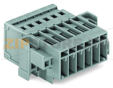 1-проводная вилка; Проходной фланец; 4 mm; Шаг контактов 5 мм; 10-пол.; 4,00 mm; серые Wago 769-610/004-000 
