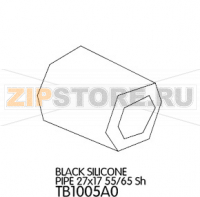 Black silicone pipe 27x17 55/65 Sh Unox XV 303G