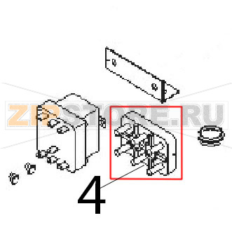 Morsettiera Angelo Po 1G1BR1E Morsettiera Angelo Po 1G1BR1EЗапчасть на деталировке под номером: 4