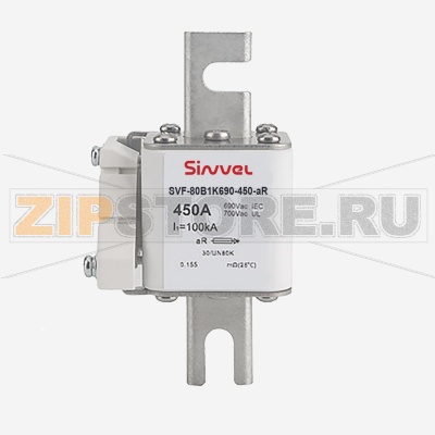 Предохранитель ножевой под болт 160 А, 690 В/AС, габарит 0, монтажное расстояние: 80 мм Sinvel SVF-80B0K690-160-aR 