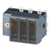 ПРЕДОХРАНИТЕЛЬНЫЙ ВЫКЛЮЧАТЕЛЬ-РАЗЪЕДИНИТЕЛЬ 250A, ТИПОРАЗМЕР 3, 3-ПОЛ FOR LV HRC ПРЕДОХРАНИТЕЛЬ ТИПОРАЗМЕР 0 И 1 ПЕРЕДН.УПРАВЛЕНИЕ СЛЕВА БАЗОВЫЙ БЛОК БЕЗ РУЧКИ ПЛОСКИЕ КЛЕММЫ Siemens 3KF3325-0LF11