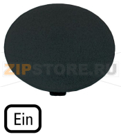 Шильдик кнопочный, черный, грибовидный, ON Eaton M22-XDP-S-D6