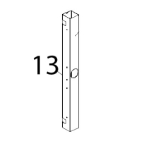 Colonnina laterale SX inox porta Unox XVC 204