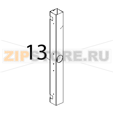 Colonnina laterale SX inox porta Unox XVC 204 Colonnina laterale SX inox porta Unox XVC 204Запчасть на деталировке под номером: 13