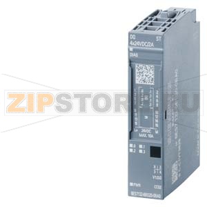 SIMATIC ET 200SP, МОДУЛЬ ДИСКРЕТНОГО ВЫВОДА, DQ 4X =24В/2A СТАНДАРТНЫЙ, ДЛЯ УСТАНОВКИ НА БАЗОВЫЙ БЛОК ТИПА A0, ЦВЕТОВОЙ КОД CC02, ДИАГНОСТИКА МОДУЛЯ Siemens 6ES7132-6BD20-0BA0 
