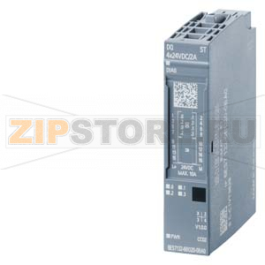 SIMATIC ET 200SP, МОДУЛЬ ДИСКРЕТНОГО ВЫВОДА, DQ 4X =24В/2A СТАНДАРТНЫЙ, ДЛЯ УСТАНОВКИ НА БАЗОВЫЙ БЛОК ТИПА A0, ЦВЕТОВОЙ КОД CC02, ДИАГНОСТИКА МОДУЛЯ Siemens 6ES7132-6BD20-0BA0 