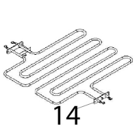 Heating element 2600 W, 400 V Angelo Po 1G1PE2EV