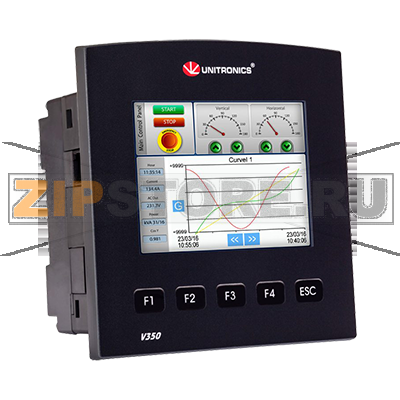 Контроллер 3.5&quot;, 24 В/DC, 8DI, 8RO, 2AI/DI, 2PT100/TC/DI, 2AO Unitronics V350-J-RA22 