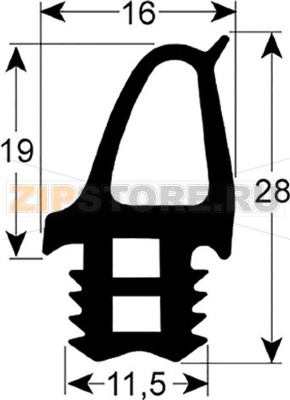 УПЛОТНИТЕЛЬ ДВЕРЦЫ 2729 B 620MM L 755MM 
