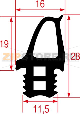УПЛОТНИТЕЛЬ ДВЕРЦЫ 2729 B 620MM L 755MM 