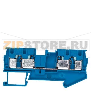Through-type terminals 4 mm2, 6.2 mm wide blue 4 clamping points Siemens 8WH6004-0AG01 