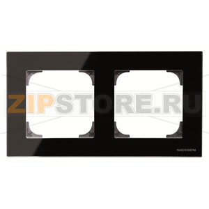 Рамка двухместная, стекло чёрное ABB 2CLA857200A3101 