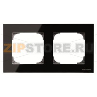 Рамка двухместная, стекло чёрное ABB 2CLA857200A3101