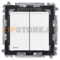 Выключатель двухклавишный, белый ABB 2CHH595940A4003